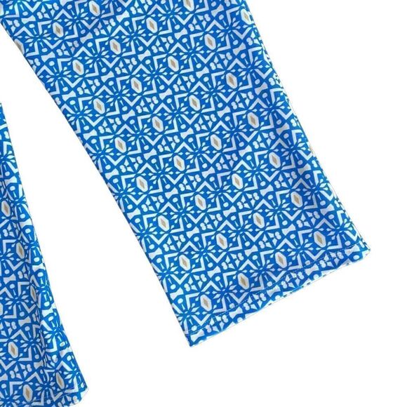 Jude Connally Laura Pant Kaleidoscope Geo Harbor Blue Pants Large NWT - Picture 5 of 5